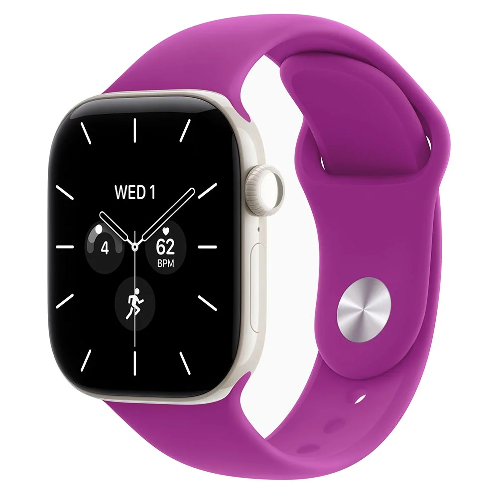 Apple Watch Series 12, 42 mm, Pearl White Ceramic GPS+Cellular Magenta Sport Band M/L